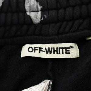 Off-White ジョガーパンツ スウェット パンツ 総柄 S 黒 ブラック /AN12