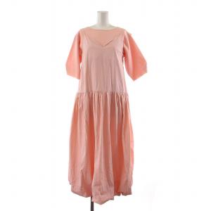 KNIT SET BALLOON DRESS ニットセットバルーンドレス キャミワンピース フレア ロング