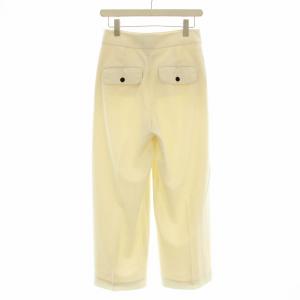 JOSEPH パンツ スラックス ワイド タック 36 白 オフホワイト /G
