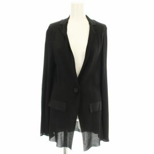 シルク テーラードジャケット 2625225 黒 ブラック 38 /G