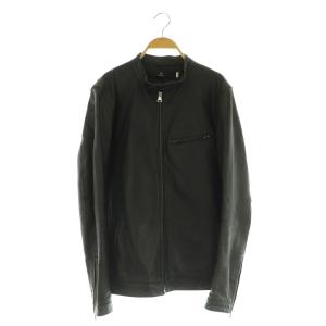 ゴート シングルライダース ジャケット やぎ革 L ブラック /MY OS