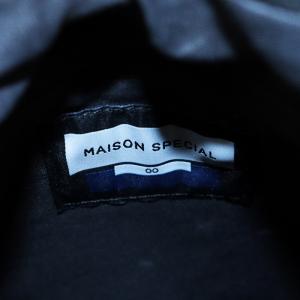 MAISON SPECIAL ショルダーバッグ ハンドバッグ 巾着 2way レザー 黒 ブラック /AN12