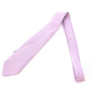 HERMES ネクタイ レギュラータイ 総柄 シルク 紫 パープル /BB OH