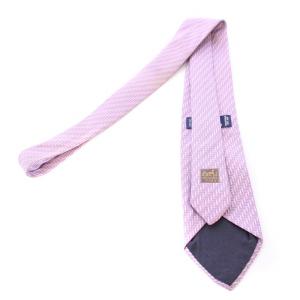 HERMES ネクタイ レギュラータイ 総柄 シルク 紫 パープル /BB OH