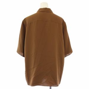 Theory Project 22AW MODERN GGT WS02 シャツ ブラウス シルク 半袖 S 茶 14-2308203