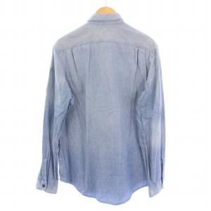 Polo by Ralph Lauren CLASSIC FIT INDIGO カジュアルシャツ 長袖 レギュラーカラー ロゴ M 青 ブルー /BB