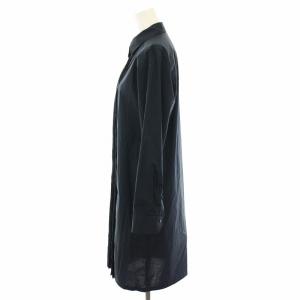 Max Mara シャツワンピース ひざ丈 長袖 ピンタック 36 紺 ネイビー 12212431000 /YT