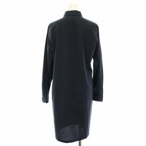 Max Mara シャツワンピース ひざ丈 長袖 ピンタック 36 紺 ネイビー 12212431000 /YT