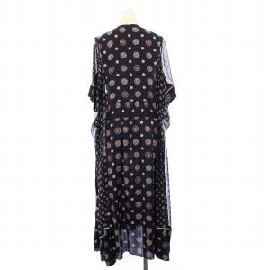sacai Komon Print Dress ワンピース シアー 1 ネイビー 21-05581