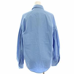 LAUREN RALPH LAUREN コットン ポプリン ブルゾンスリーブ シャツ ブラウス 長袖 XS 水色 ライトブルー WMLRSHTS6820464