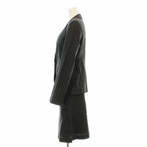 BLACK LABEL Paul Smith スーツ セットアップ 上下 テーラードジャケット 総裏地 スカート ミニ ストライプ柄 ウール混 38