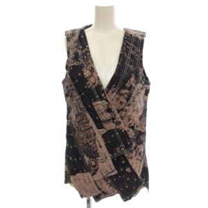 変形 デニムジレ ベスト IM81FE001 2 ピンク 黒 /G