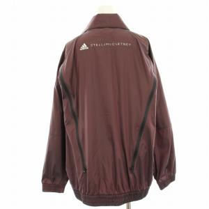 adidas by Stella McCartney シャイニーウーブントラックトップ ジャケット ジャンパー ブルゾン ジップアップ ナイロン M ボルドー