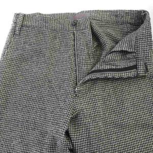 Yohji Yamamoto +NOIR クロップドパンツ 千鳥格子 1 黒 ブラック グレー NC-P03-108 /RO