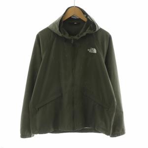 TNFビーフリージャケット ジップアップパーカー フーディー アウター 長袖 ロゴ S カーキ NP22132