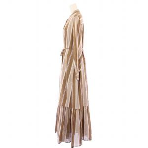 NE QUITTEZ PAS! COTTON VOILE STRIPE PANEL DRESS コットンボイルストライプパネルドレス シャツワンピース