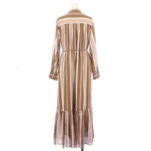 NE QUITTEZ PAS! COTTON VOILE STRIPE PANEL DRESS コットンボイルストライプパネルドレス シャツワンピース