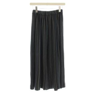 ウールシルク マルチストライプスカート J0143US202 ロング M ネイビー マルチカラー /G