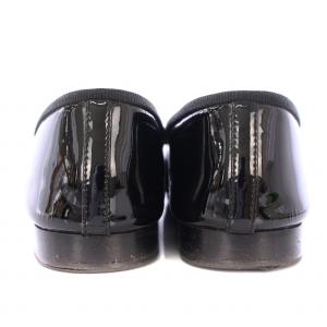 CHANEL バレリーナ パンプス エナメルレザー ココマーク 36.5 ブラック