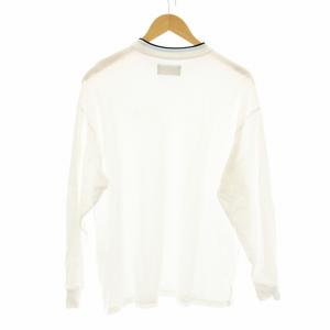 FRED PERRY BEAMS Tシャツ カットソー 鹿の子 長袖 ワンポイント ロゴ 刺繍 S 白 ホワイト FZ4619