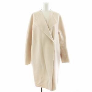 20SS MOTION MARIO ダブルフェイスコート ロング丈 ウール カシミヤ混 38 アイボリー