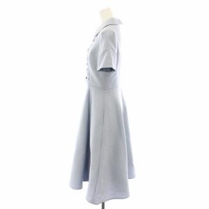 René 24年製 ワンピース 花柄 スパンコール ビーズ 刺繍 36 ライトブルー