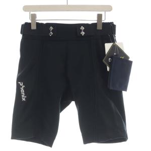 タグ付き スキーウェア ショートパンツ ハーフ ロゴ S 黒 ブラック PFB72GB05 /RO