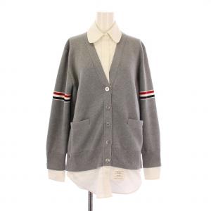 4BARカーディガンドッキングシャツ 40 グレー