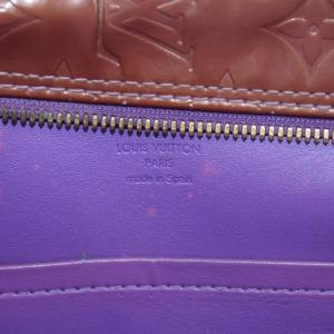 LOUIS VUITTON モノグラムヴェルニ サットン ボストンバッグ ハンドバッグ 紫 パープル 茶 ブラウン M91081 /AN8