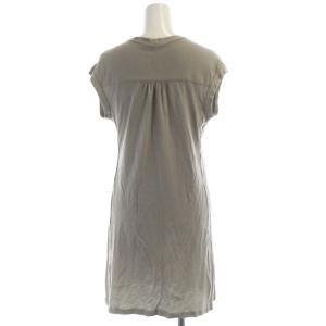 miumiu フレアワンピース ひざ丈 半袖 XS グレージュ /RO