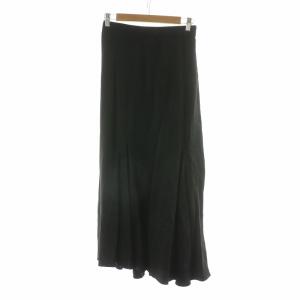ラッドサテンフレアロングスカート F ブラック CH205042ER-00 /NQ