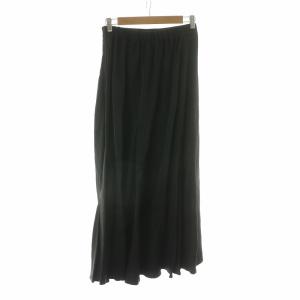 CHAOS ラッドサテンフレアロングスカート F ブラック CH205042ER-00 /NQ