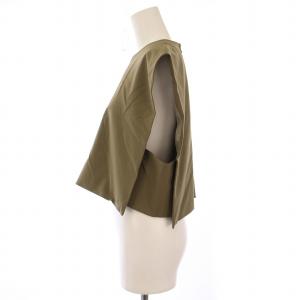 HYKE P/R STRETCH CROPPED TOP ストレッチクロップドトップ カットソー プルオーバー ノースリーブ