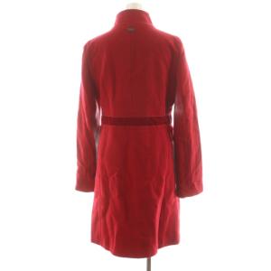 EMPORIO ARMANI JEANS コート ロング丈 スタンドカラー ウール アウター F36 赤 レッド /AN48