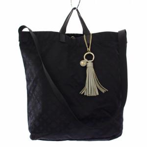 トートバッグ ショルダーバッグ 総柄 ネイビー /TK