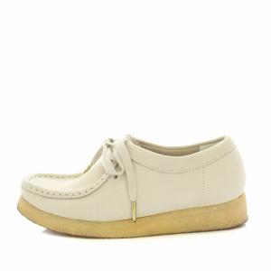 Clarks ワラビー Wallabee モカシン シューズ レザー ラバー UK4 23.0cm 白 ホワイト 23514