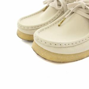 Clarks ワラビー Wallabee モカシン シューズ レザー ラバー UK4 23.0cm 白 ホワイト 23514