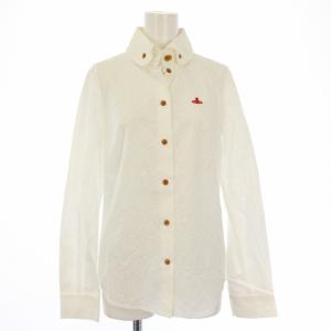 CHOICE シャツ オーブ 刺繍 長袖 ドット 2 白 16-55-871001 /TK