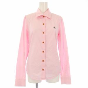 シャツ オーブ 刺繍 長袖 40 ピンク 356-01-83031 /TK