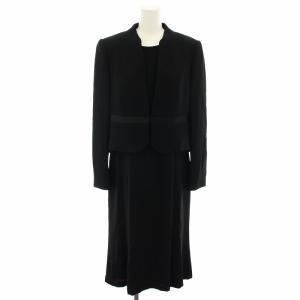 ノアール NOIR ブラックフォーマル 喪服 セットアップ 上下 ノーカラージャケット ワンピース ロング