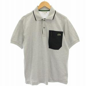 ★タグ付き新品★ LACOSTE ラコステ ポロシャツ ロゴ 半袖 鹿の子 タグ付 ポロシャツ 半袖 鹿の子 ロゴワッペン刺繍 L1212Y 黒