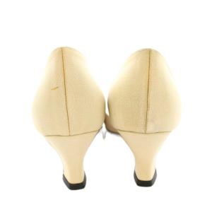 FOXEY パンプス チャンキーヒール 36.5 ベージュ