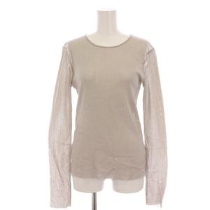 24AW Mesh Sheer ロンT メッシュ シアー Tシャツ カットソー 長袖 グレージュ 24070922106130