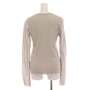 Plage 24AW Mesh Sheer ロンT メッシュ シアー Tシャツ カットソー 長袖 グレージュ 24070922106130