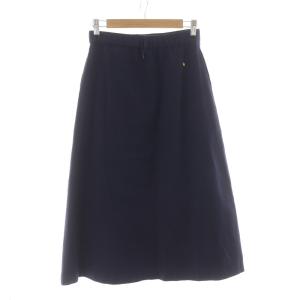 MUVEIL フレアスカート ロング シマウマ 38 ネイビー MA211FS010 /NQ