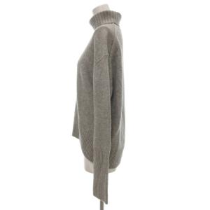 ESTNATION ニット セーター 長袖 ハイネック ウール カシミヤ混 38 グレー /JS