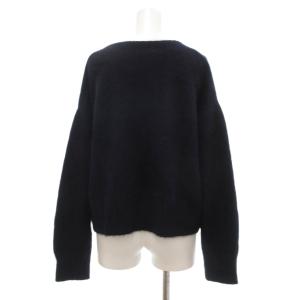 Spick&Span 21AW ニット セーター フォックスファー 長袖 紺 ネイビー /JS