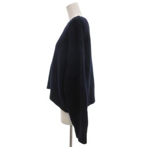 Spick&Span 21AW ニット セーター フォックスファー 長袖 紺 ネイビー /JS