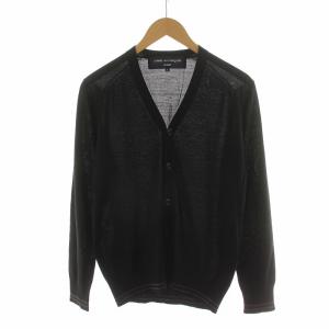 AD2013 カーディガン ニット 薄手 絹 シルク カシミヤ混 長袖 S ブラック HM-N004 /NQ