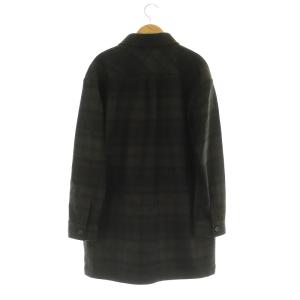 theory luxe シャツジャケット コート チェック アンゴラ混 38 ブラック /MY OS